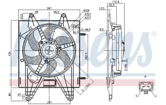 Ventilador de refrigeración 85166 Nissens, Imagen 7