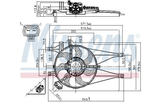 Ventilador de refrigeración 85435 Nissens, Imagen 6