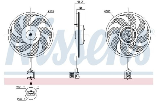 Ventilador de refrigeración 85596 Nissens, Imagen 2
