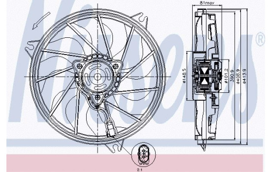 Ventilador de refrigeración 85607 Nissens, Imagen 6