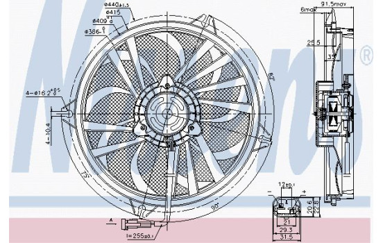 Ventilador de refrigeración 85674 Nissens, Imagen 6