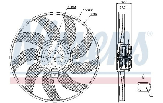 Ventilador de refrigeración 85728 Nissens, Imagen 2
