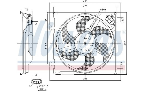 Ventilador de refrigeración 85869 Nissens, Imagen 5