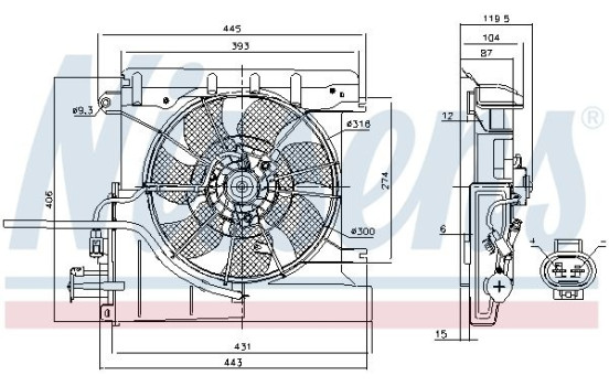 Ventilador de refrigeración 85939 Nissens, Imagen 6