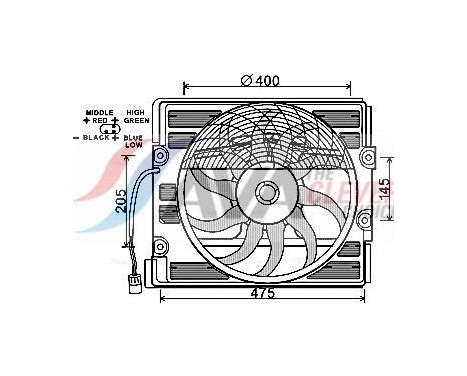 Ventilador de refrigeración BW7527 Ava Quality Cooling