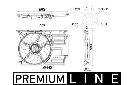 Ventilador de refrigeración CFF 531 000P Mahle, Imagen 2