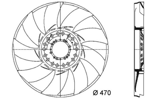 Ventilador de refrigeración CFW 24 000P Mahle, Imagen 3