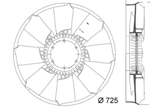 Ventilador de refrigeración CFW 50 000P Mahle