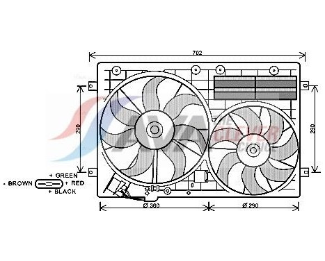 Ventilador de refrigeración VN7529 Ava Quality Cooling