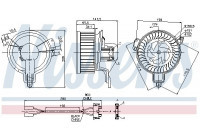 Moteur électrique, pulseur d'air habitacle 87048 Nissens