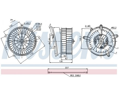 Moteur électrique, pulseur d'air habitacle 87152 Nissens, Image 3