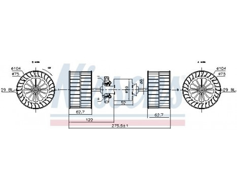 Moteur électrique, pulseur d'air habitacle 87193 Nissens, Image 6