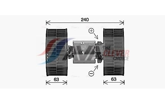 Moteur électrique, pulseur d'air habitacle BW8612 Ava Quality Cooling, Image 2