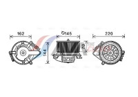 Moteur électrique, pulseur d'air habitacle CN8505 Ava Quality Cooling