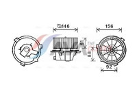 Moteur électrique, pulseur d'air habitacle FT8418 Ava Quality Cooling