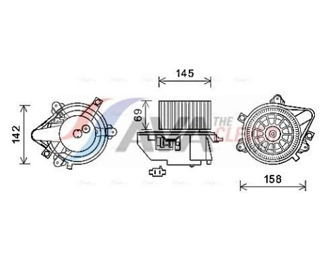 Moteur électrique, pulseur d'air habitacle FT8419 Ava Quality Cooling