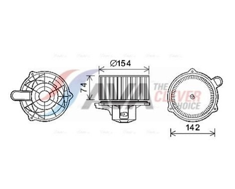Moteur électrique, pulseur d'air habitacle HY8348 Ava Quality Cooling