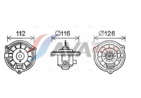 Moteur électrique, pulseur d'air habitacle HY8362 Ava Quality Cooling