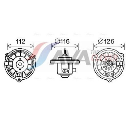 Moteur électrique, pulseur d'air habitacle HY8362 Ava Quality Cooling