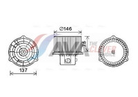 Moteur électrique, pulseur d'air habitacle HY8403 Ava Quality Cooling