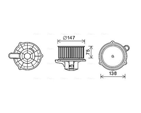 Moteur électrique, pulseur d'air habitacle KA8262 Ava Quality Cooling