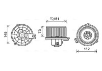 Moteur électrique, pulseur d'air habitacle KA8266 Ava Quality Cooling