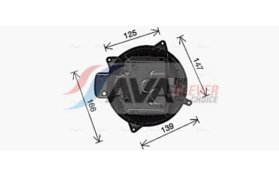 Moteur électrique, pulseur d'air habitacle MS8765 Ava Quality Cooling, Image 3