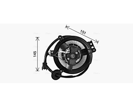 Moteur électrique, pulseur d'air habitacle MS8771 Ava Quality Cooling