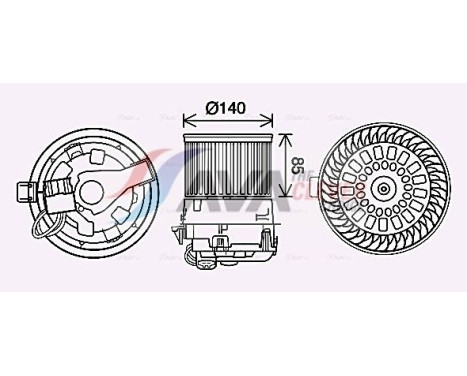 Moteur électrique, pulseur d'air habitacle PE8558 Ava Quality Cooling