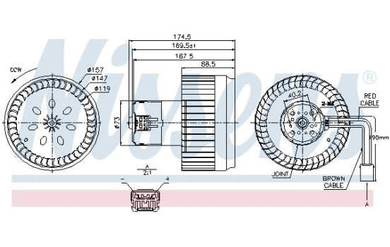 Pulseur d'air habitacle 87123 Nissens, Image 6
