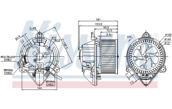 Pulseur d'air habitacle 87130 Nissens, Image 6