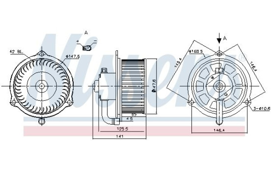 Pulseur d'air habitacle 87158 Nissens, Image 6