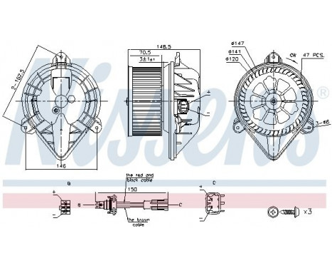 Pulseur d'air habitacle 87183 Nissens, Image 6