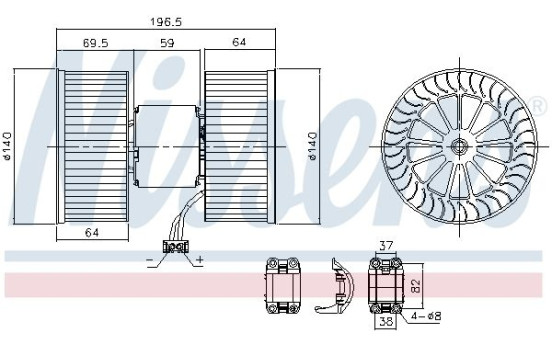 Pulseur d'air habitacle 87196 Nissens, Image 5