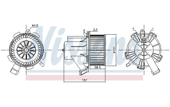 Pulseur d'air habitacle 87208 Nissens, Image 6