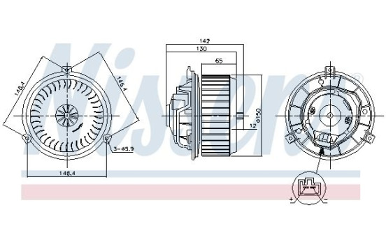 Pulseur d'air habitacle 87249 Nissens, Image 5