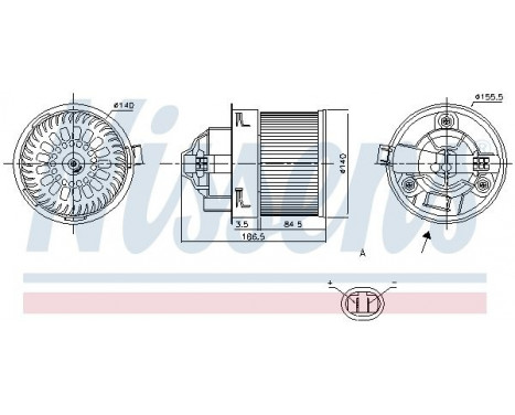 Pulseur d'air habitacle 87250 Nissens, Image 5