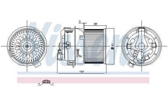 Pulseur d'air habitacle 87258 Nissens