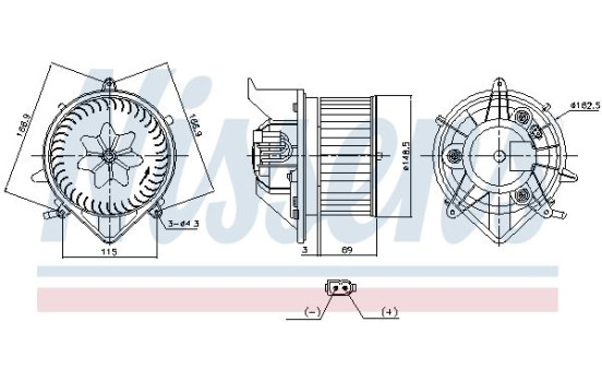 Pulseur d'air habitacle 87840 Nissens, Image 5
