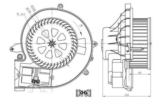 Ventilateur de chauffage 34302 NRF