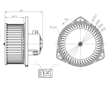 Ventilateur de chauffage 34303 NRF, Image 5