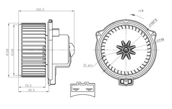 Ventilateur de chauffage 34304 NRF, Image 4