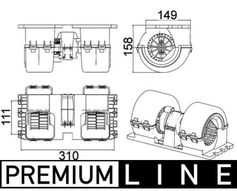 Ventilateur de chauffage AB 145 000P Mahle, Image 3