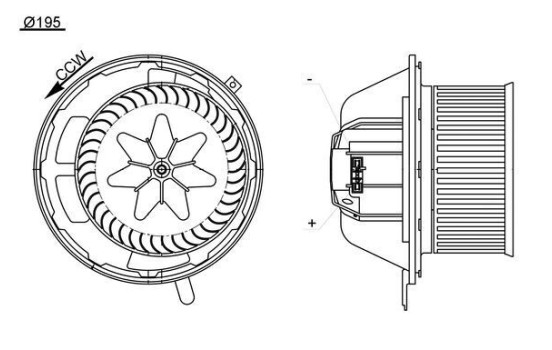 Ventilateur de chauffage AB 194 000S Mahle, Image 2