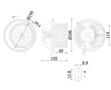 Ventilateur de chauffage AB 219 000S Mahle, Image 2