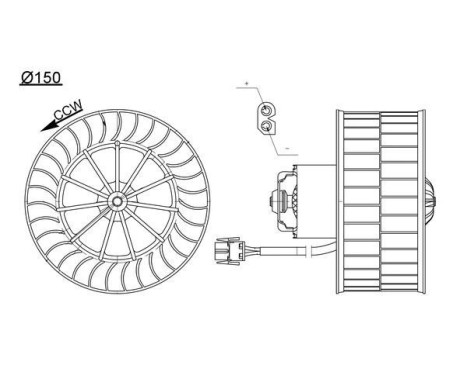 Ventilateur de chauffage AB 44 000S Mahle, Image 4