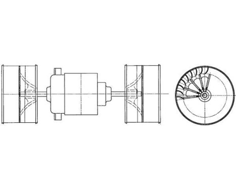 Ventilateur de chauffage AB 73 000P Mahle, Image 3