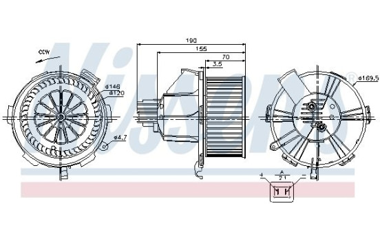 ventilateur de poêle 87085 Nissens, Image 5
