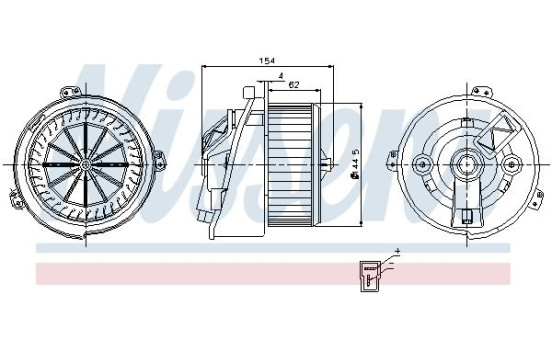 ventilateur de poêle 87129 Nissens, Image 3