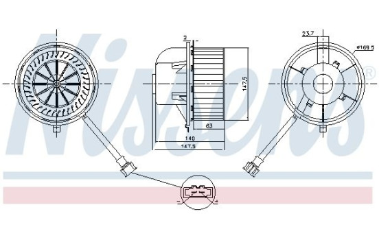 ventilateur de poêle 87155 Nissens, Image 4